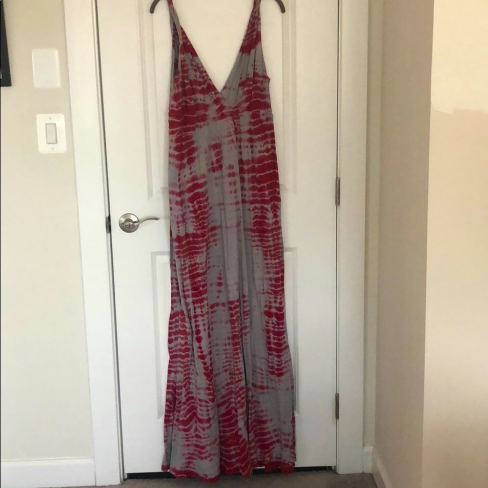 Tie dye knit maxi dress